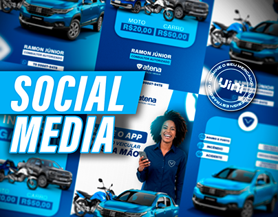 Atena Proteção Veicular — Kit de social media